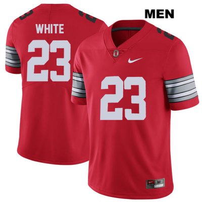 Men's NCAA Ohio State Buckeyes De'Shawn White #23 College Stitched 2018 Spring Game Authentic Nike Red Football Jersey WH20S12BZ